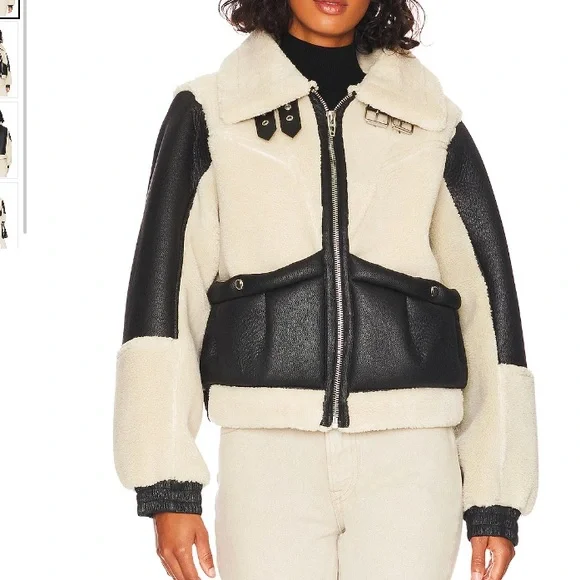 Blank NYC Sherpa + Leather Jacket // size XS - Picture 2 of 11